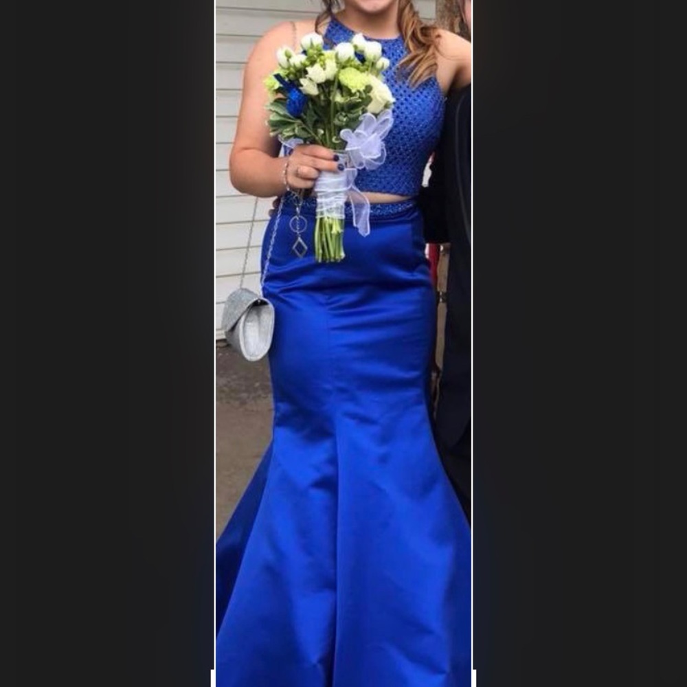 Blue Vienna 2 Piece Prom dress